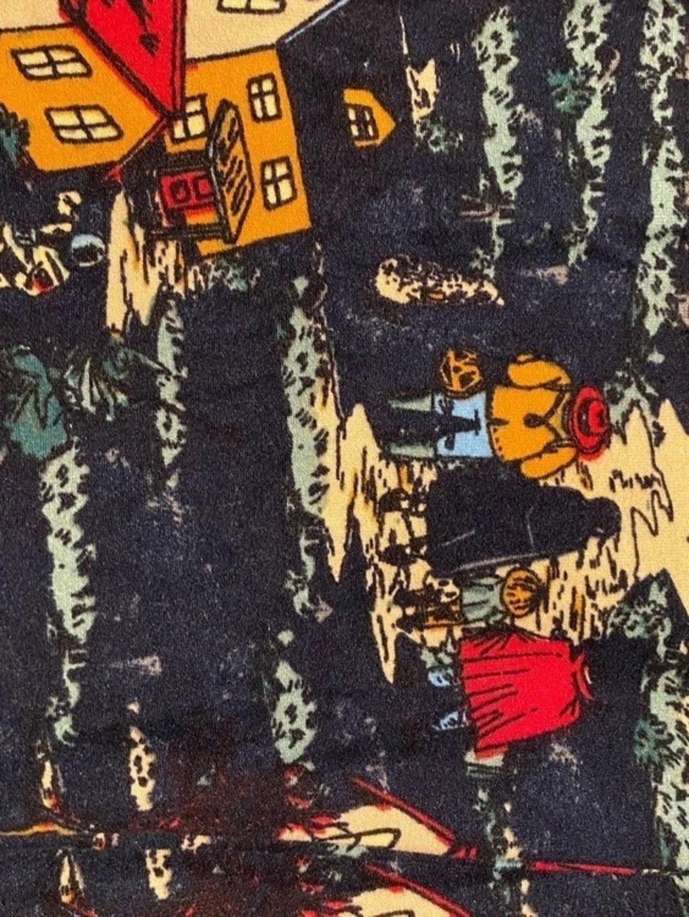 NWOT LuLaRoe T/C Halloween Haunted House Print Leggings Black & Blue - Picture 4 of 4